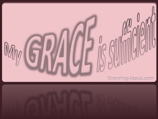 2 Corinthians 12:9 My Grace Is Sufficient (pink)